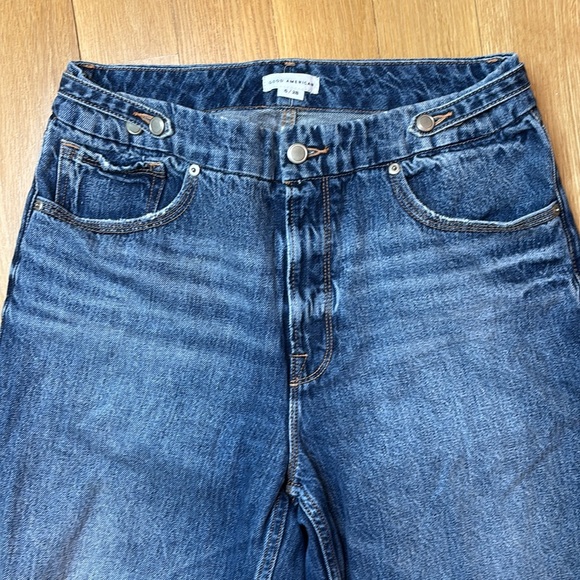 Good American Jeans 90s Blue Straight Jean Size 28 - Picture 3 of 7